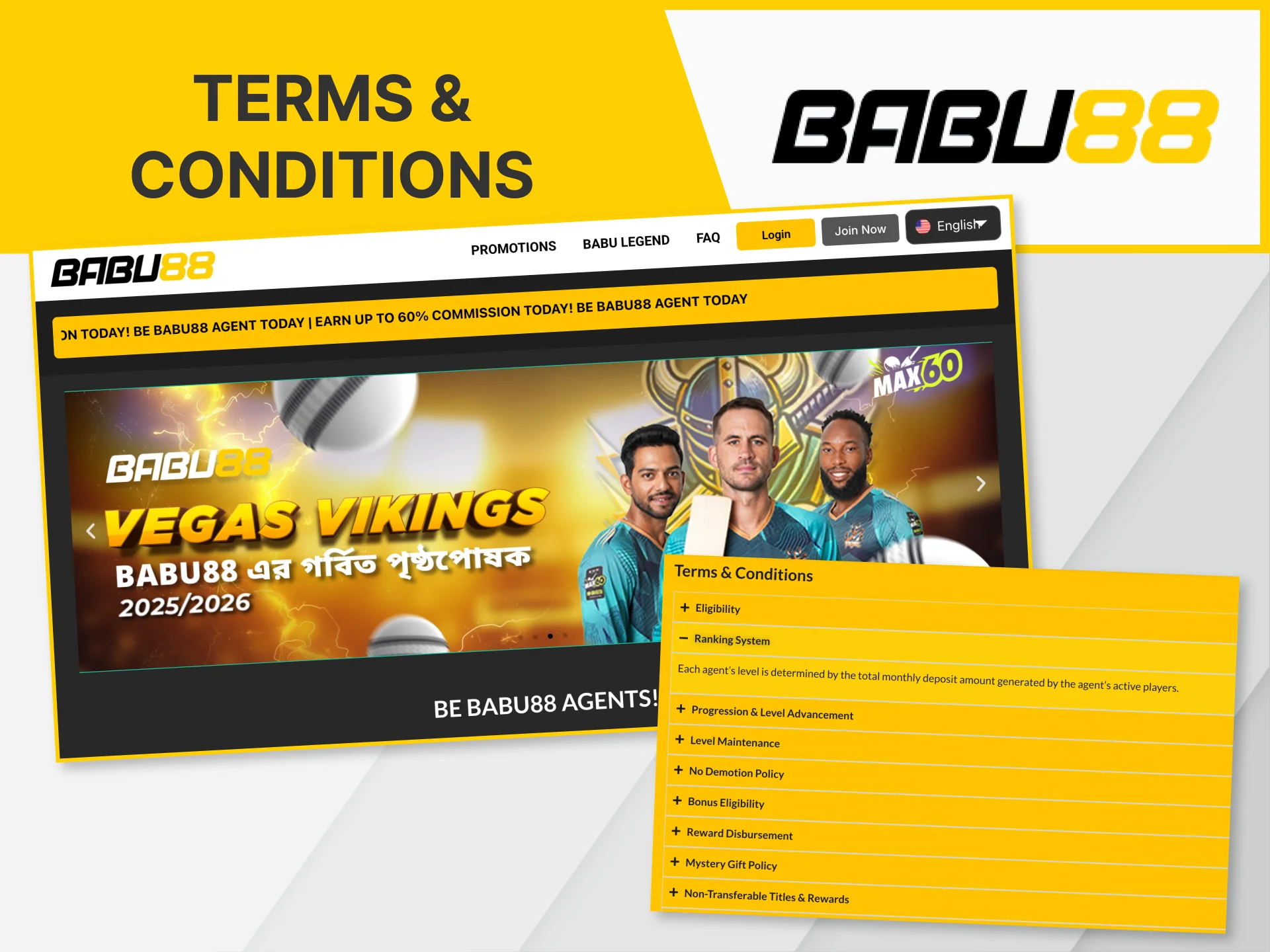 The terms of the Babu88 affiliate program are simple and clear.
