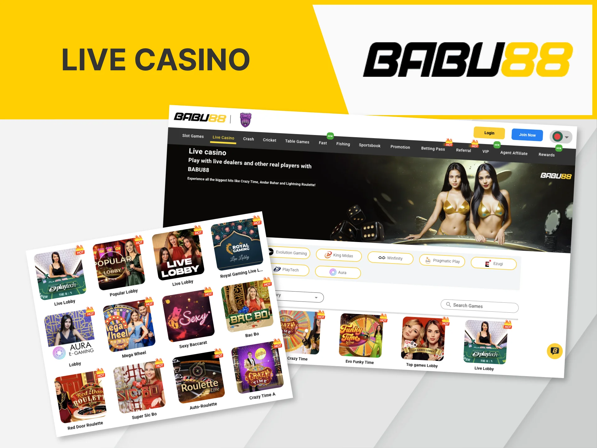 Good luck at the live casino on the Babu88 website.