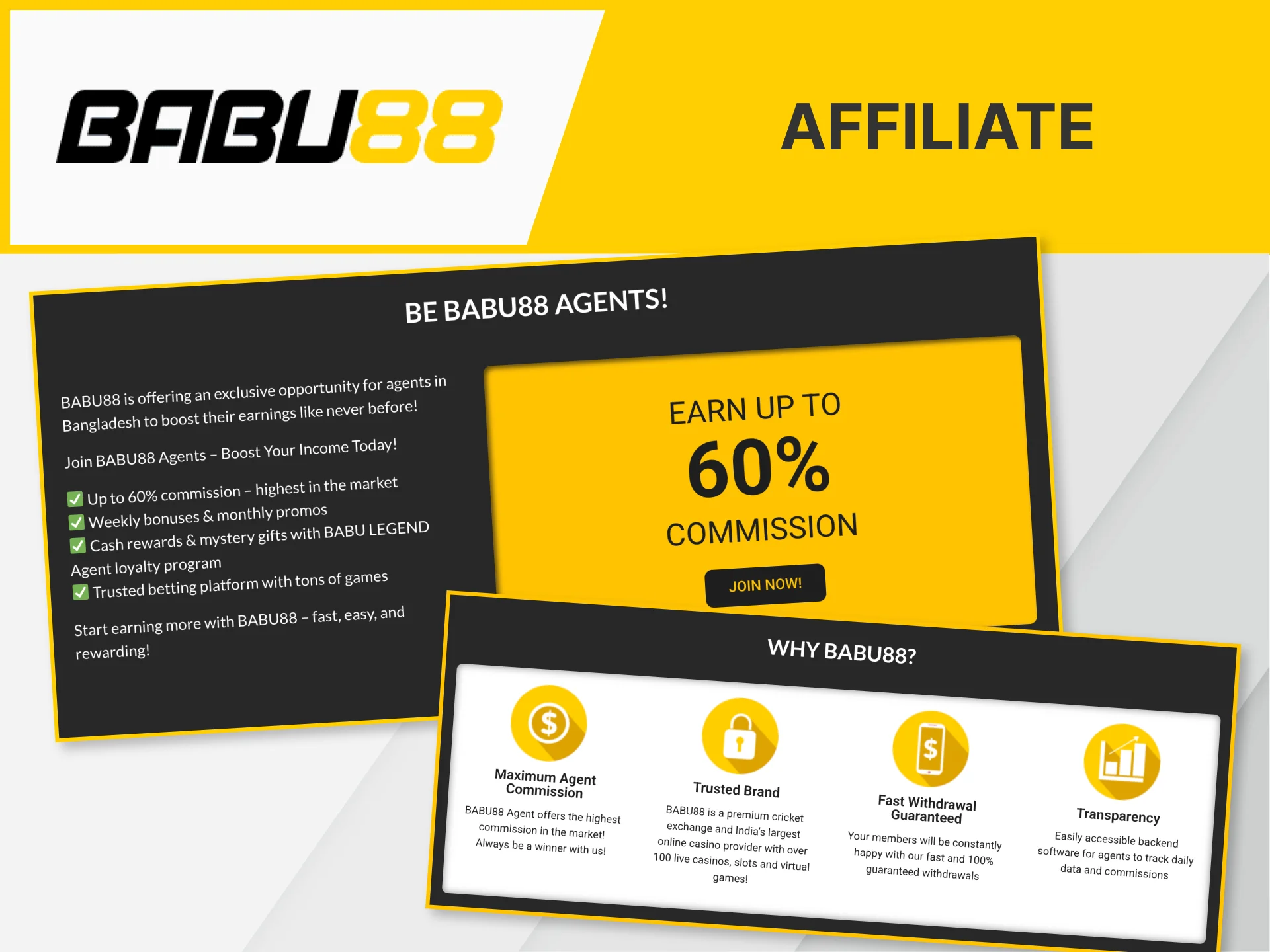 Don't miss your chance and become a member of the Babu88 affiliate program.