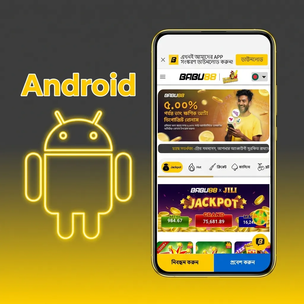 Android app installation guide showing 5 steps to download and install APK on Android 5.0+ devices