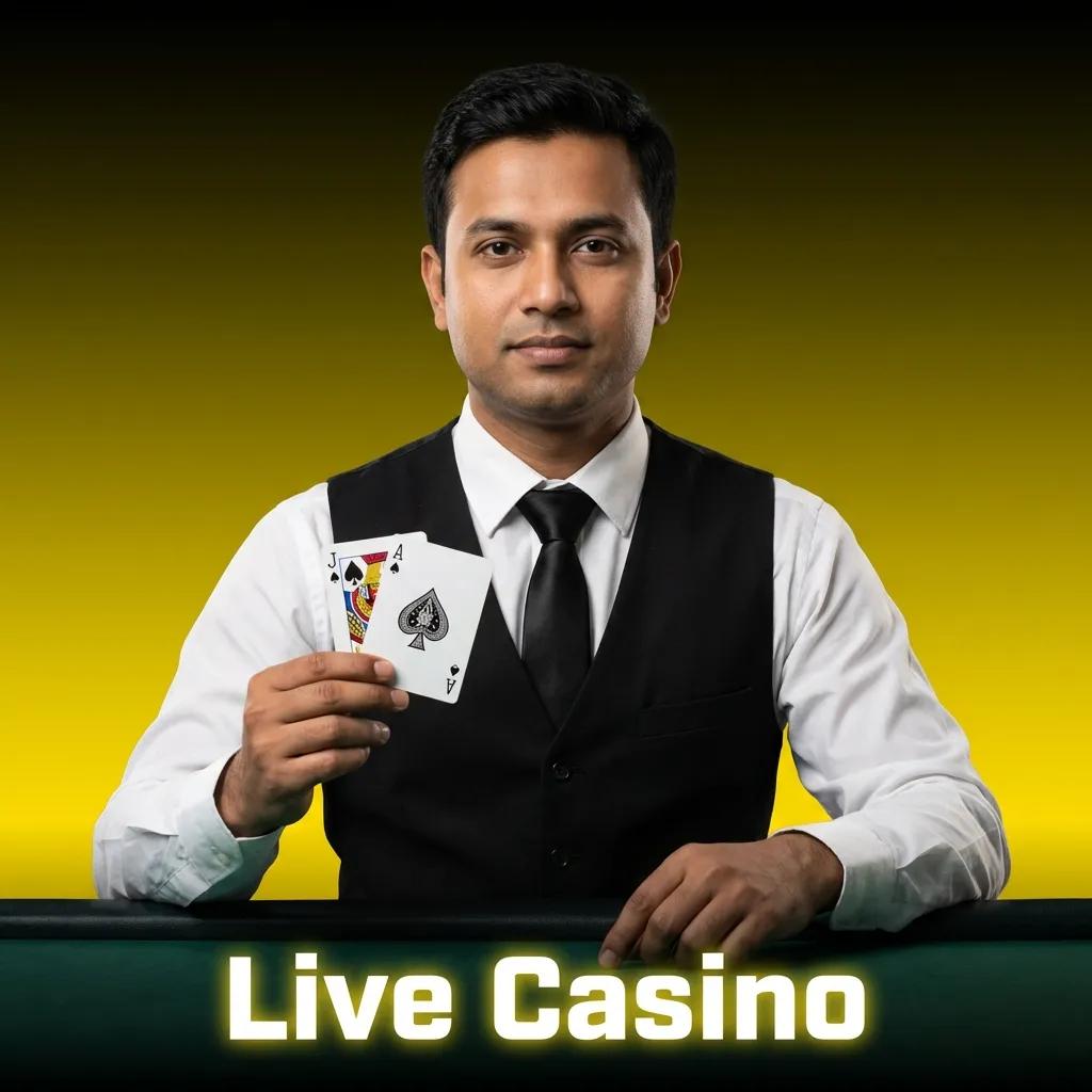 Real dealers streaming live casino games including blackjack, roulette, baccarat, poker, and game shows from studio