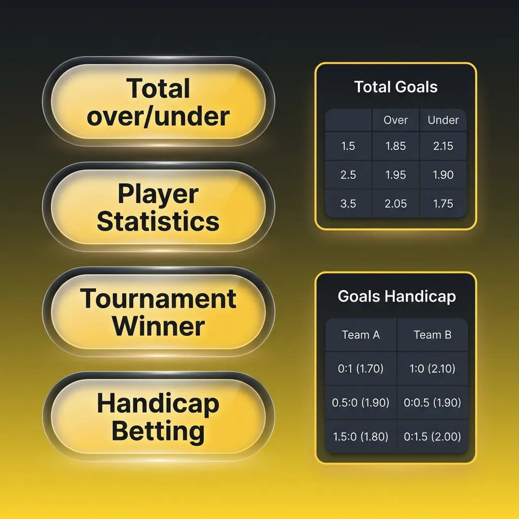 Diagram showing three betting formats: Single bet on one outcome, Express combining multiple selections, and System bets.