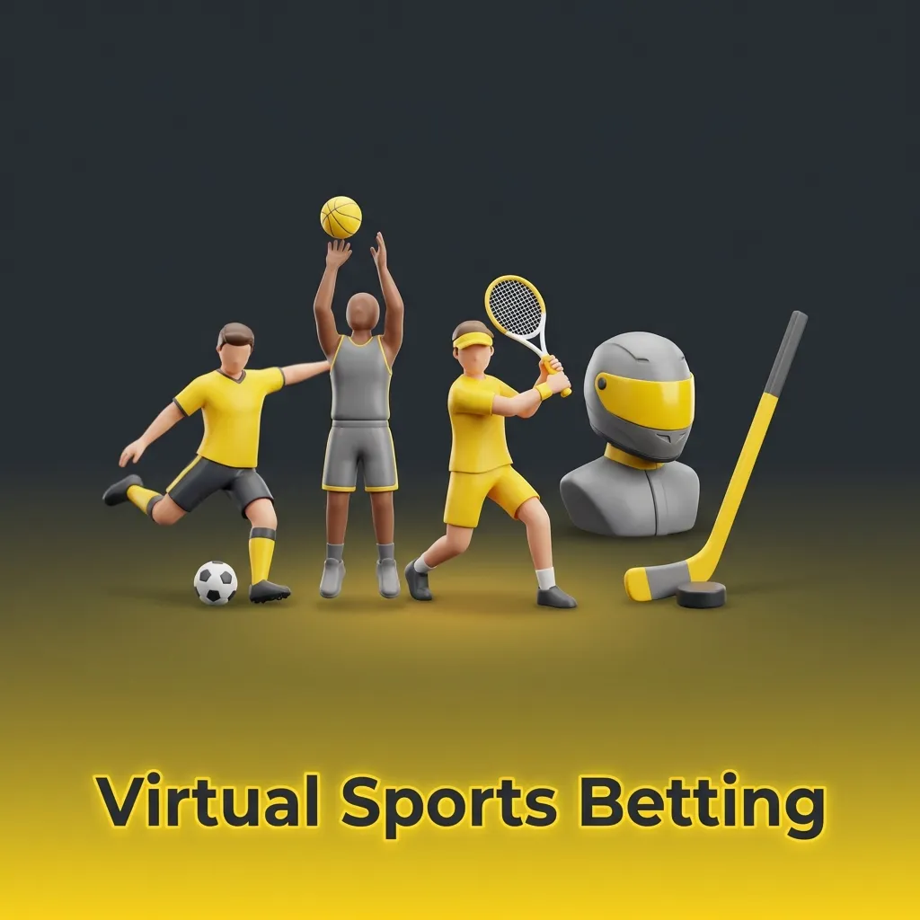 Virtual sports betting interface showing simulated football, horse racing, greyhound racing, and tennis games