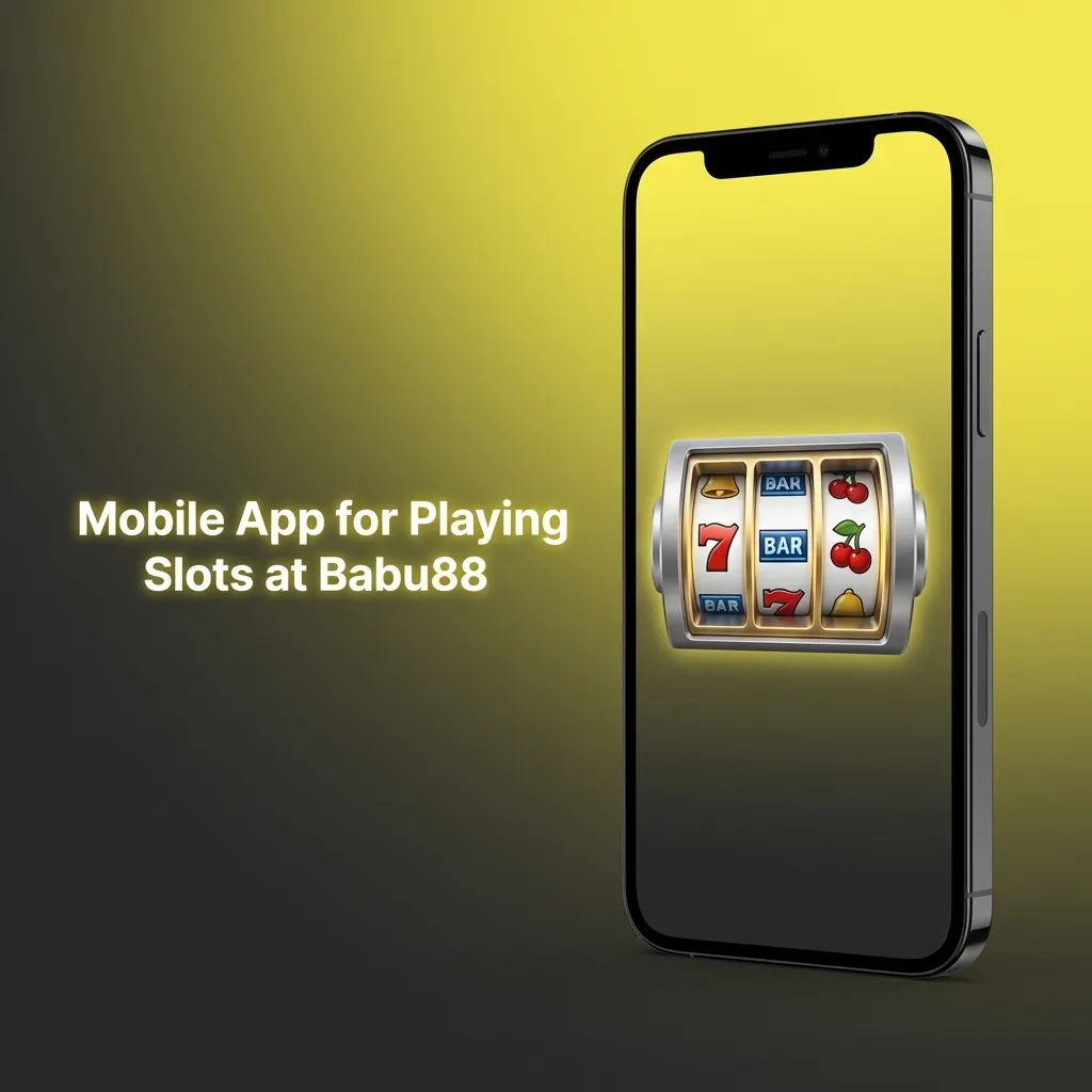 Babu88 mobile app interface showing slot games library with touchscreen controls and navigation menu