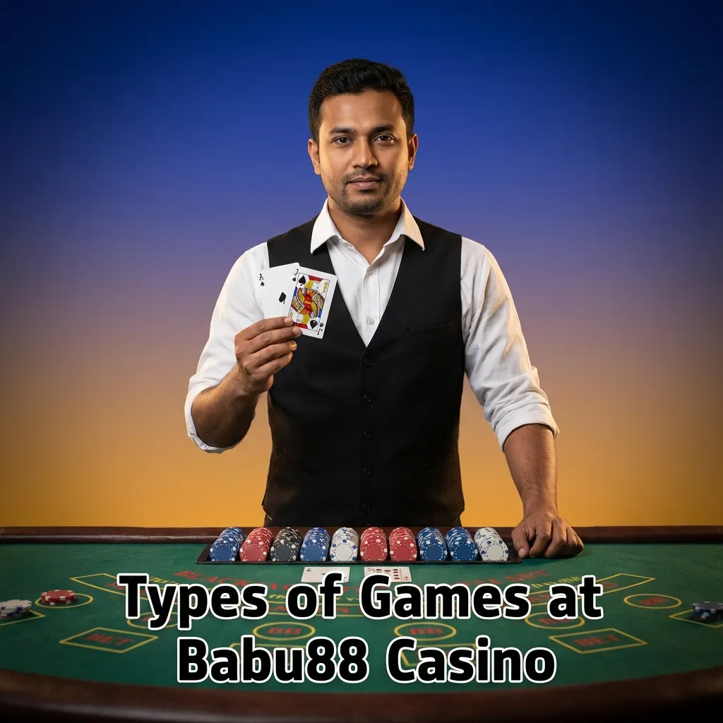 Babu88 Casino game categories including slots, crash games, table games, video poker, jackpots, and instant win options